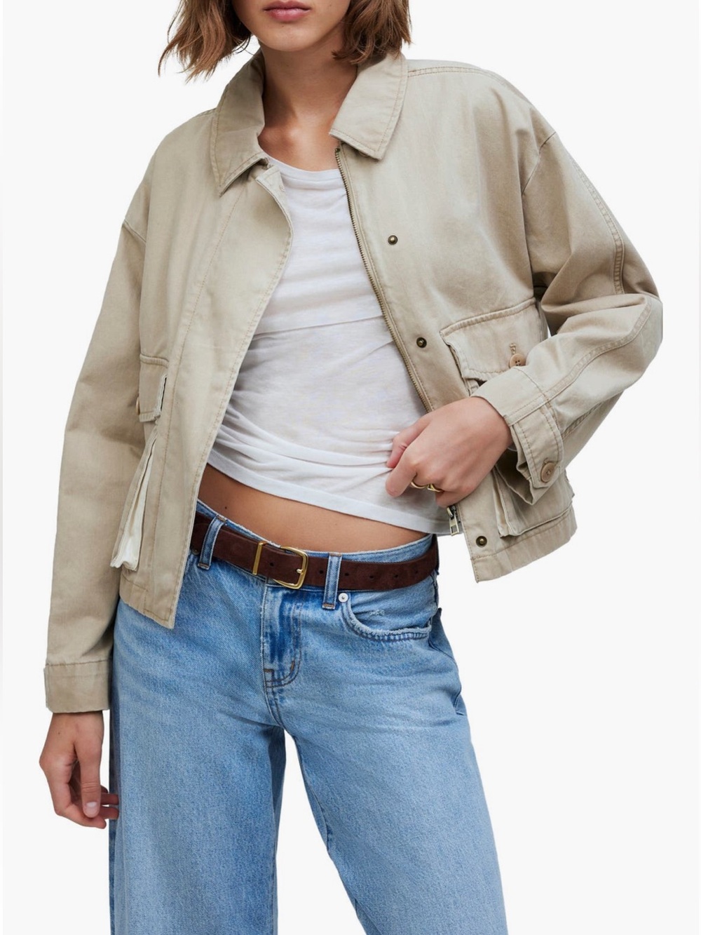 Madewell Woolf Crop Cargo Jacket